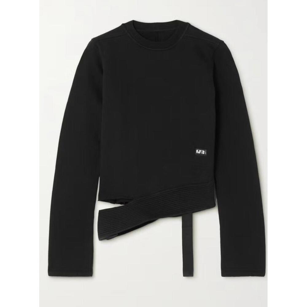 $680 Rick Owens DrkShdw Black Creatch‎ Distressed Sweatshirt size S H74 - Picture 6 of 6